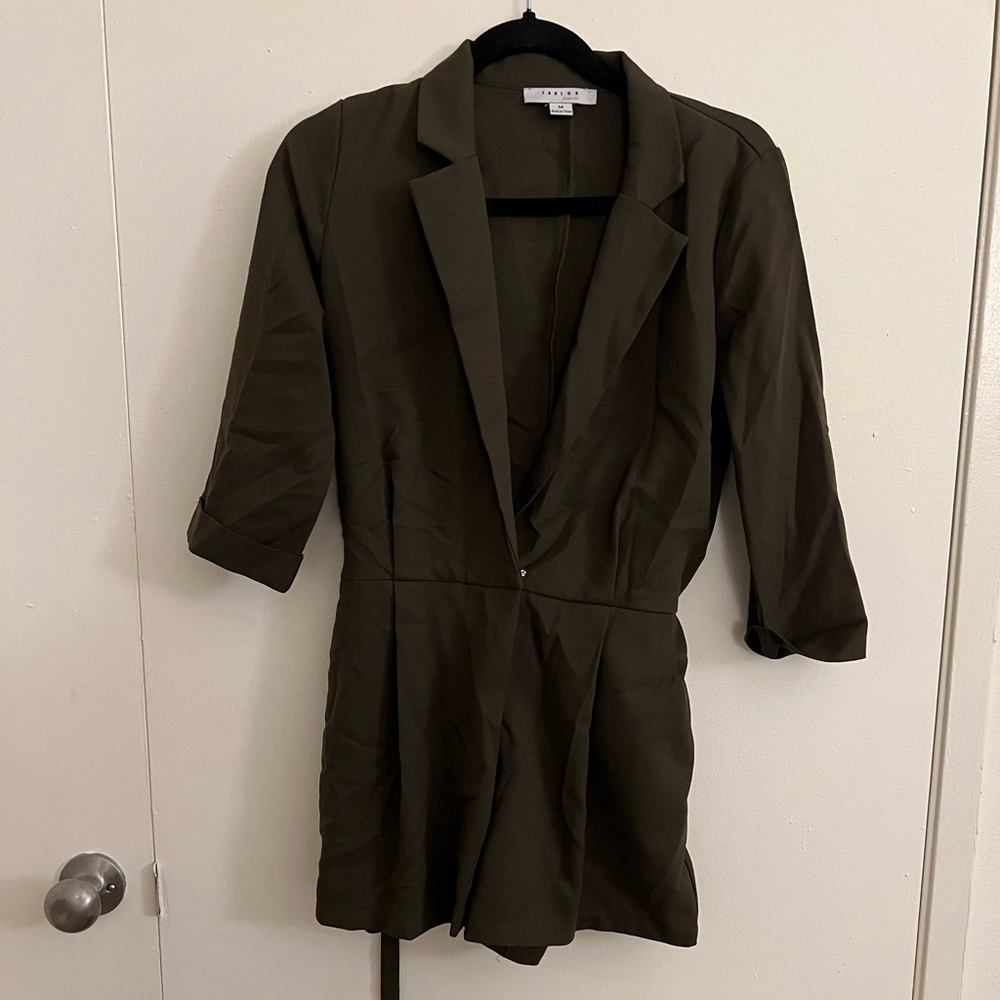 WORN ONCE! Deep-V Romper.